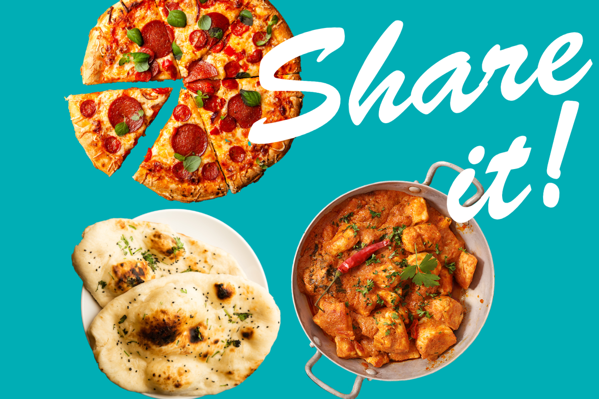 Variety of food to share