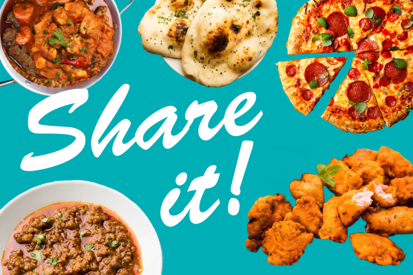 A delicious variety of takeaway food dishes